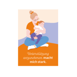 Postkarte "Unterstützung annehmen..."