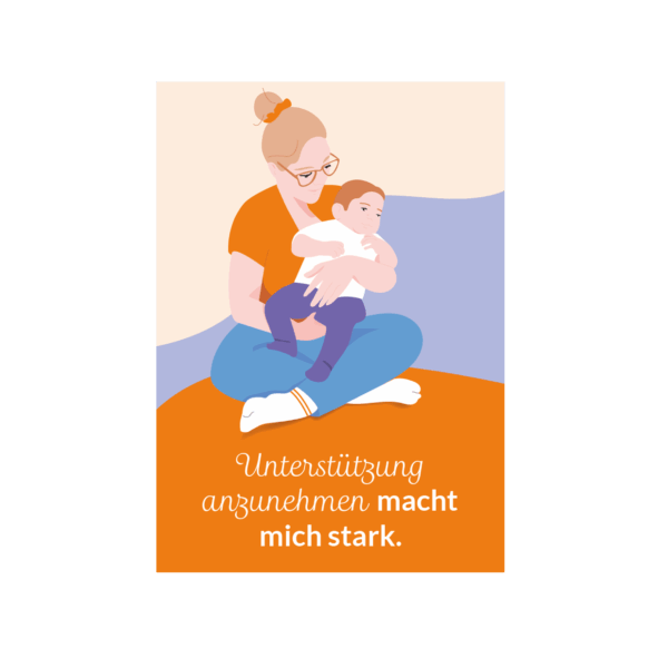Postkarte "Unterstützung annehmen..."